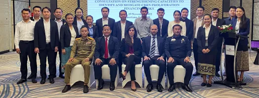 Participants pose for a family photo